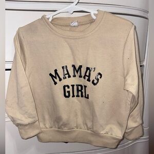 Mama's Girl Cream Colored Crewneck Sweatshirt 90 Baby Toddler Girls